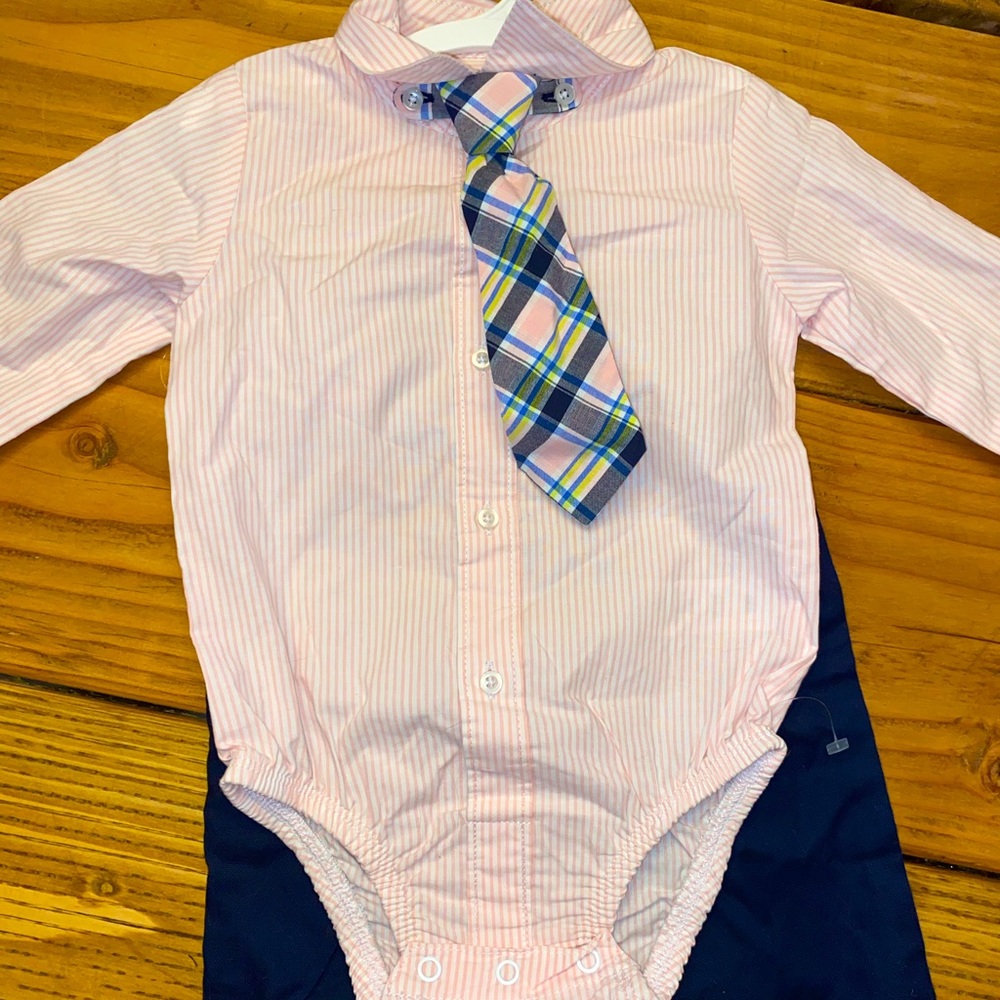 Set for baby pink with pant dark blue